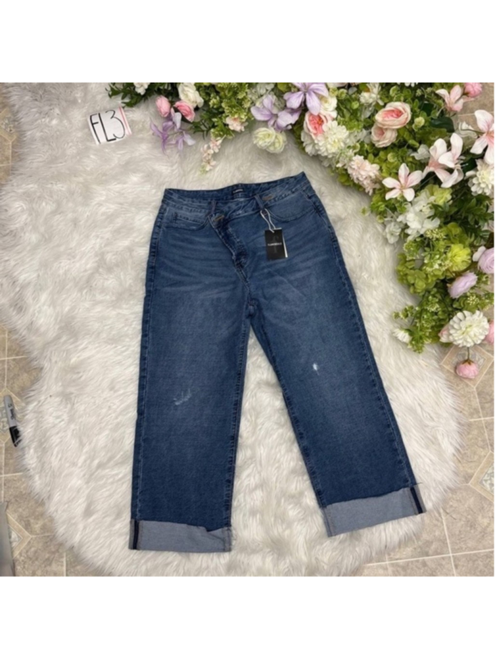Flamingals straight wide leg jeans size 2XL w36 inseam25 FL3 (3)